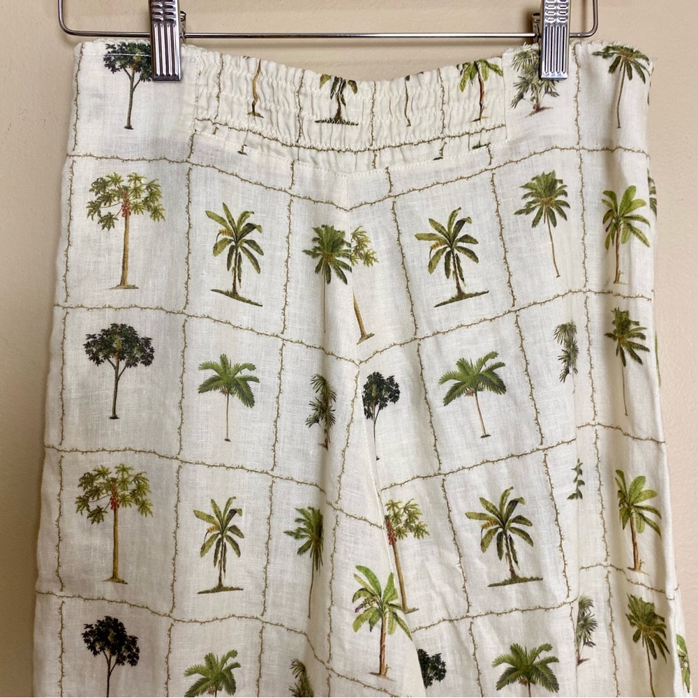 Agua Bendita Herbarium Linen Palm Print Pants - Picture 5 of 12